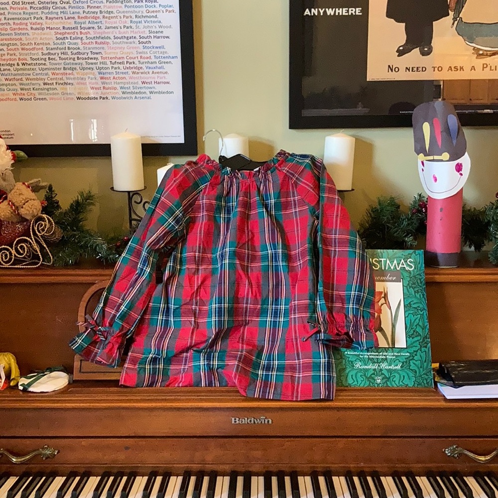 Crew Cut Plaid long sleeve dress shirt
